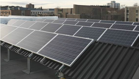 An 80 panel hybrid solarduct PV-T system installed on the roof of Dalhousie Universitie's Computer Science building